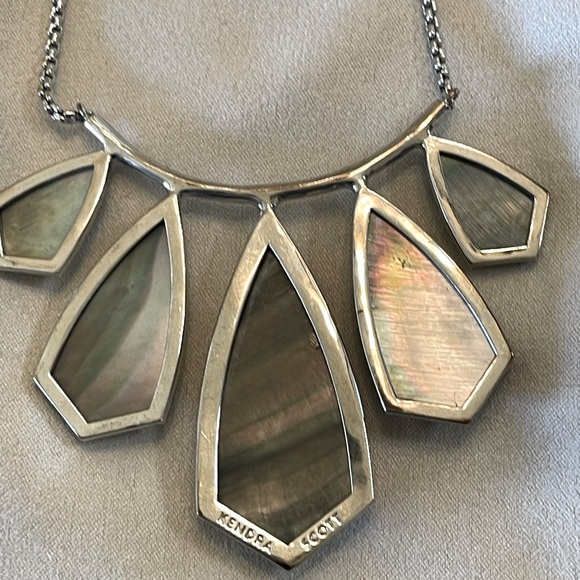 Kendra Scott Adjustable Rhyan Necklace Rhodium Black - Picture 6 of 7